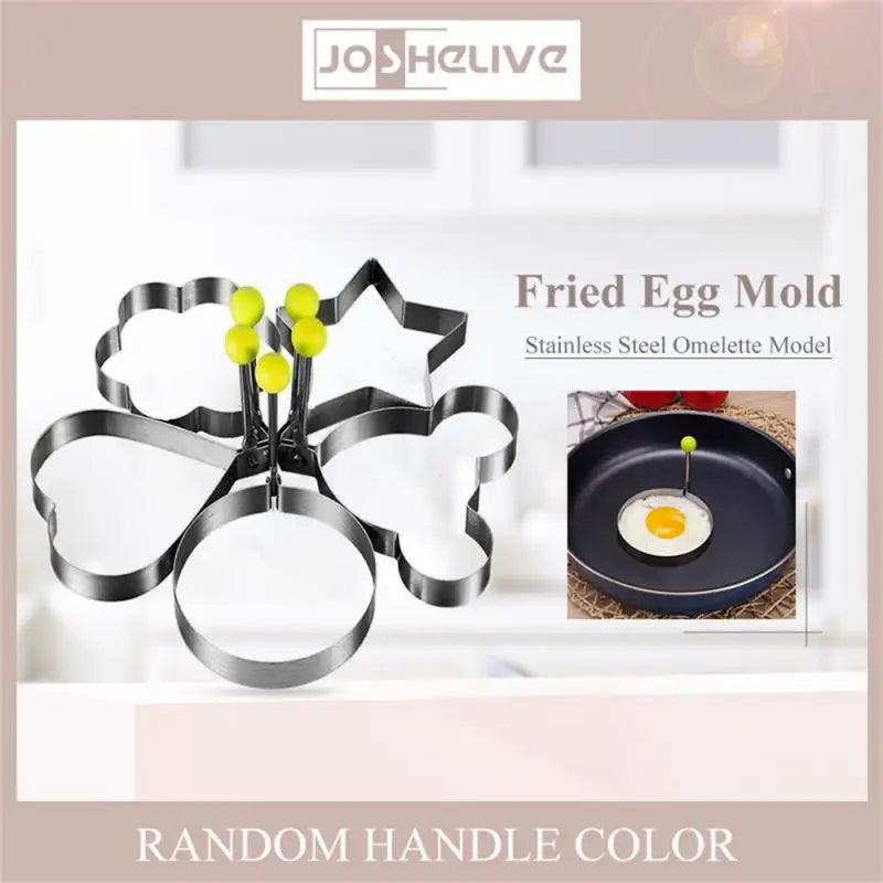 Stainless Steel Fried Egg Shaper Mould Pancake Mold Creative Cake Grinding Tool OPP Fried Egg Maker Baking Kitchen Gadgets