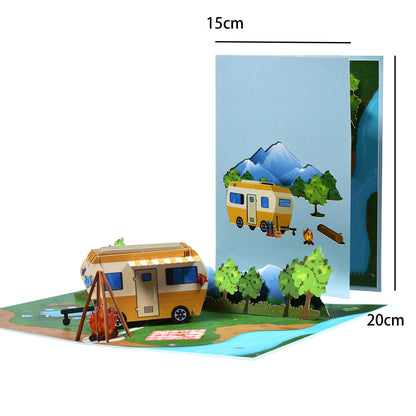 3D Pop-Up Cards Flowers Birthday Card Anniversary Gifts Postcard Maple Cherry Tree Wedding Invitations Greeting Cards