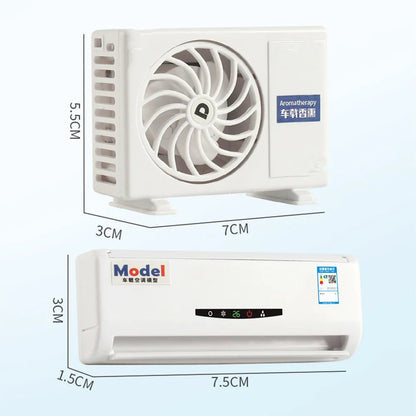 Solar Mini Air Conditioning Model Decorative Car Vehicle Air Outlet Car Ornaments Car Interior Accessories