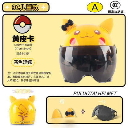 Vintage Cartoon Cute Sanrio Kuromi Helmet Electric Car Women's Summer 3C Certification Half Helmet Cute Children's Adult Helmet