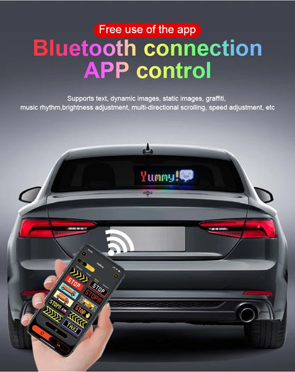 USB LED Matrix Pixel Panel With App Control 5V Flexible Scrolling Bright Advertising LED Signs RGB Pattern Car Animation Display