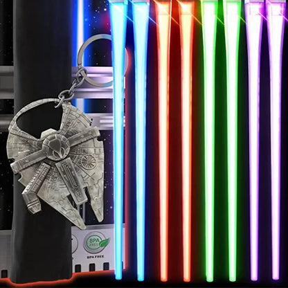 StarWar Theme Chinese Chopsticks Lightsaber Luminous LED Reusable Washable Detachable Sushi Chopsticks Kitchen Tableware