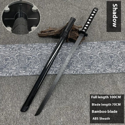 Tai Sword Katana Oriental Draw Sword with Sheath Tang Hengdao Wooden Sword Ancient Style Children's Toy Bamboo Wooden