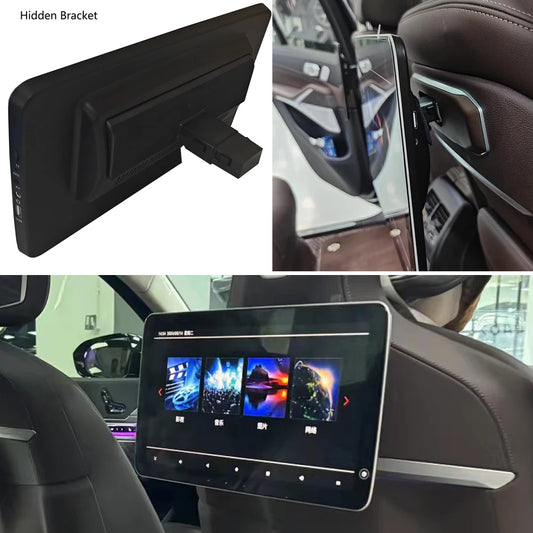 Android Rear Seat Entertainment System For BMW X5 G05 xDrive 30i 40i Car TV Headrest Monitor With Plug And Play Hidde Bracket