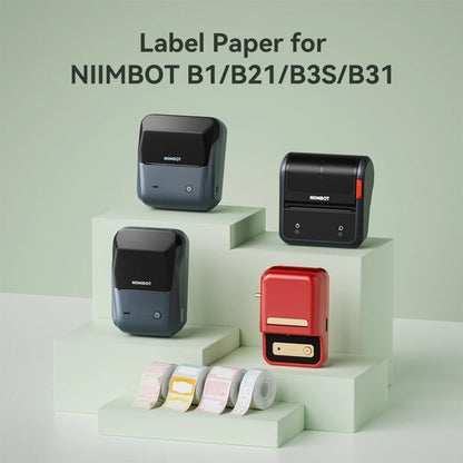 Thermal Transparent Label Sticker for NiiMbot B1/B21/B3S/B31 Printer Anti-Oil Waterproof Tear-Resistant Label Paper