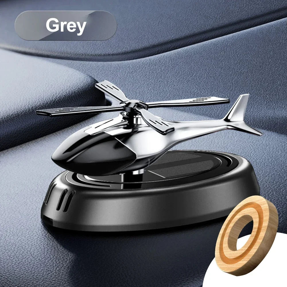 Car Air Freshener Helicopter Solar Propeller Rotating Aroma Diffuser Car Styling Fragrance Decoration Center console car perfume