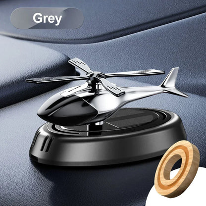 Car Air Freshener Helicopter Solar Propeller Rotating Aroma Diffuser Car Styling Fragrance Decoration Center console car perfume
