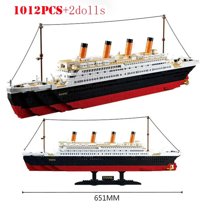 RMS Titanic Cruise Boat Ship Building Blocks Sets,10294  Compatible Bricks City Model Building Kits 3D Hobbies For Children Toys