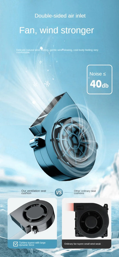 2024 Ventilation 16f/20fans Massage DC12V Car Ventilated Seat Blow Air Cushion Backrest Car Mounted Summer Ventilated Seat Pads