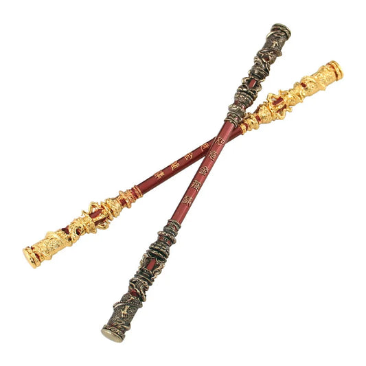 22CM Black Myth Sun Wukong Weapon Golden Hoop Stick Model Semi-metal Ruyi Staff Martial Arts Bo Staffs Souvenir Game Collection