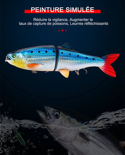 90g 200mm 2 Sections multi Jointed fishing lure Wobblers For Pike SeaBass Swimbait trout  Big Size hard artificail bait tuna