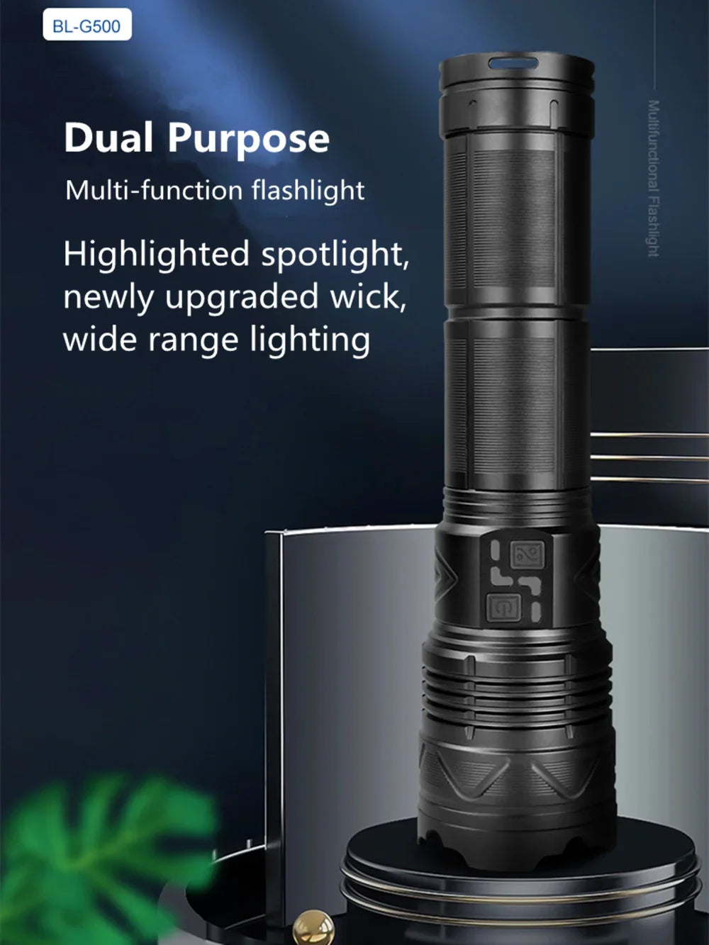 Powerful GT60 LED Flashlight Super Bright Long Range Torch Rechargeable Most Powerful Outdoor Tactical Hand Lamp Camping Lantern