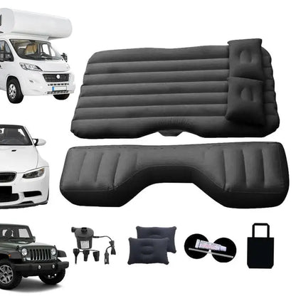 UniversalInflatable Car Mattress Back Seat Travel Bed With Air Mat Rear Seat Sleeping Mat Car Sofa Pillow Instrument  Camping