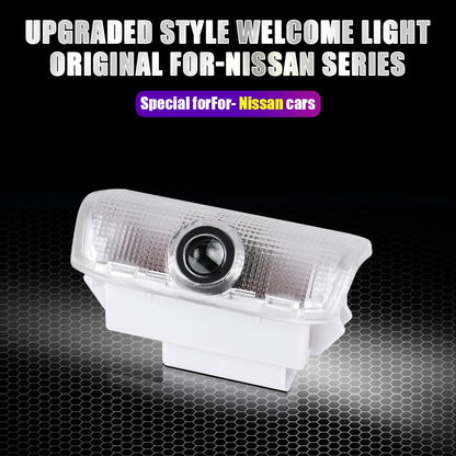 4PCS LED Car Door Welcome Lights 3D Laser Projector Lamps Auto Decoration Accessorie For Nissan Patrol 2012-2017 Teana 2008-2012