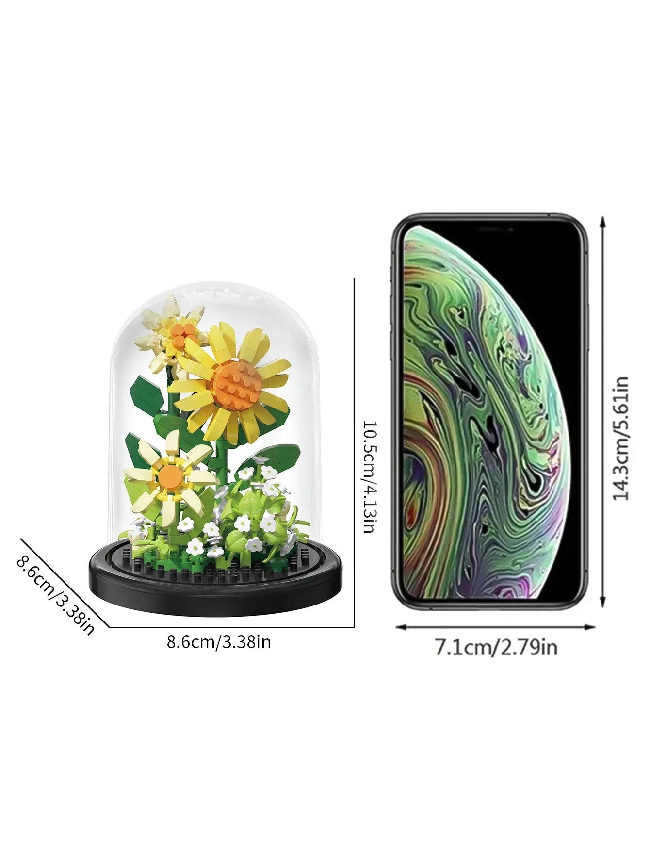 Building block bouquet assembly toy children's puzzle building block toy parent-child interactive desktop decoration