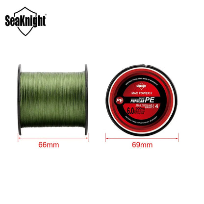 SeaKnight TriPoseidon Series 4 Strands Multifilament Fishing Line 300M PE Braided Line Smooth Carp Fishing 15lb 20lb 25lb 30lb