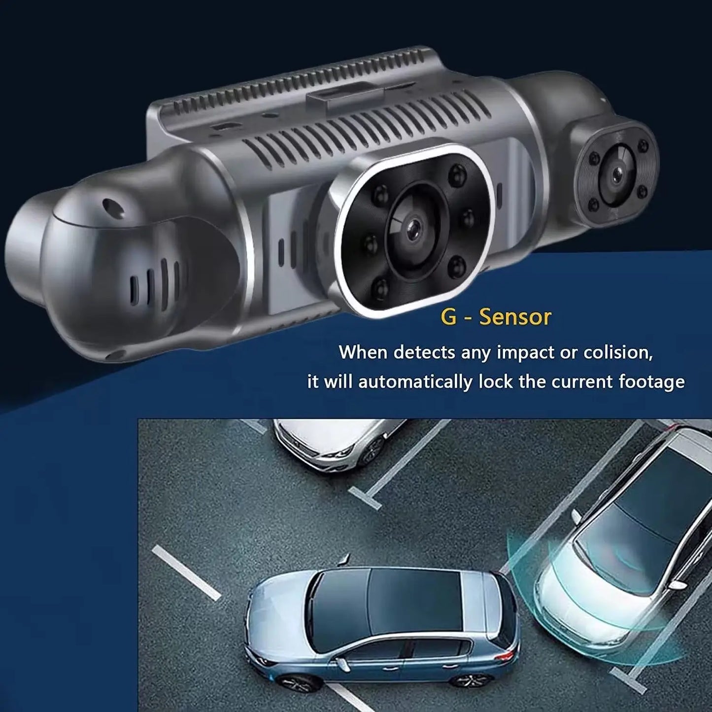 360 Degrees 4Camera GPS Car DVR 4*1080P Video Recorder WIFI APP Dash Cam Front right left Rear View camera 24h Parking Monitor