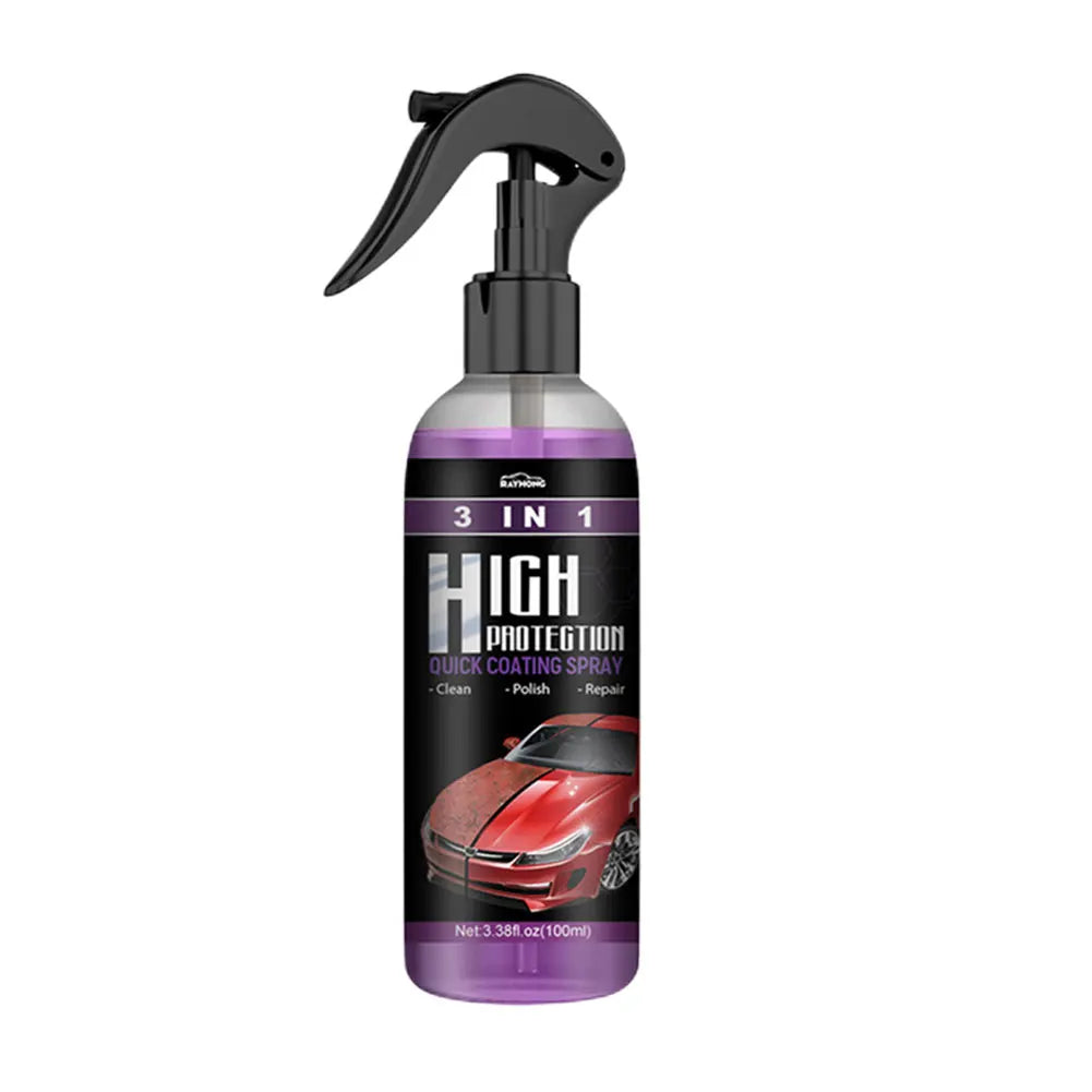 10-1PCS 3 In 1 Car Ceramic Coating Spray 100/30ML Car Nano Spray Hydrophobic Car Scratch Repair Body Hydrophobic Layer Auto Acce