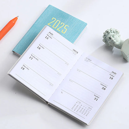 2025 A7 Mini Agenda Book Portable Diary Weekly Planner Notebooks To Do List English Notepad With Calendar School Office Supplies