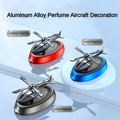 Car Air Freshener Helicopter Solar Propeller Rotating Aroma Diffuser Car Styling Fragrance Decoration Center console car perfume