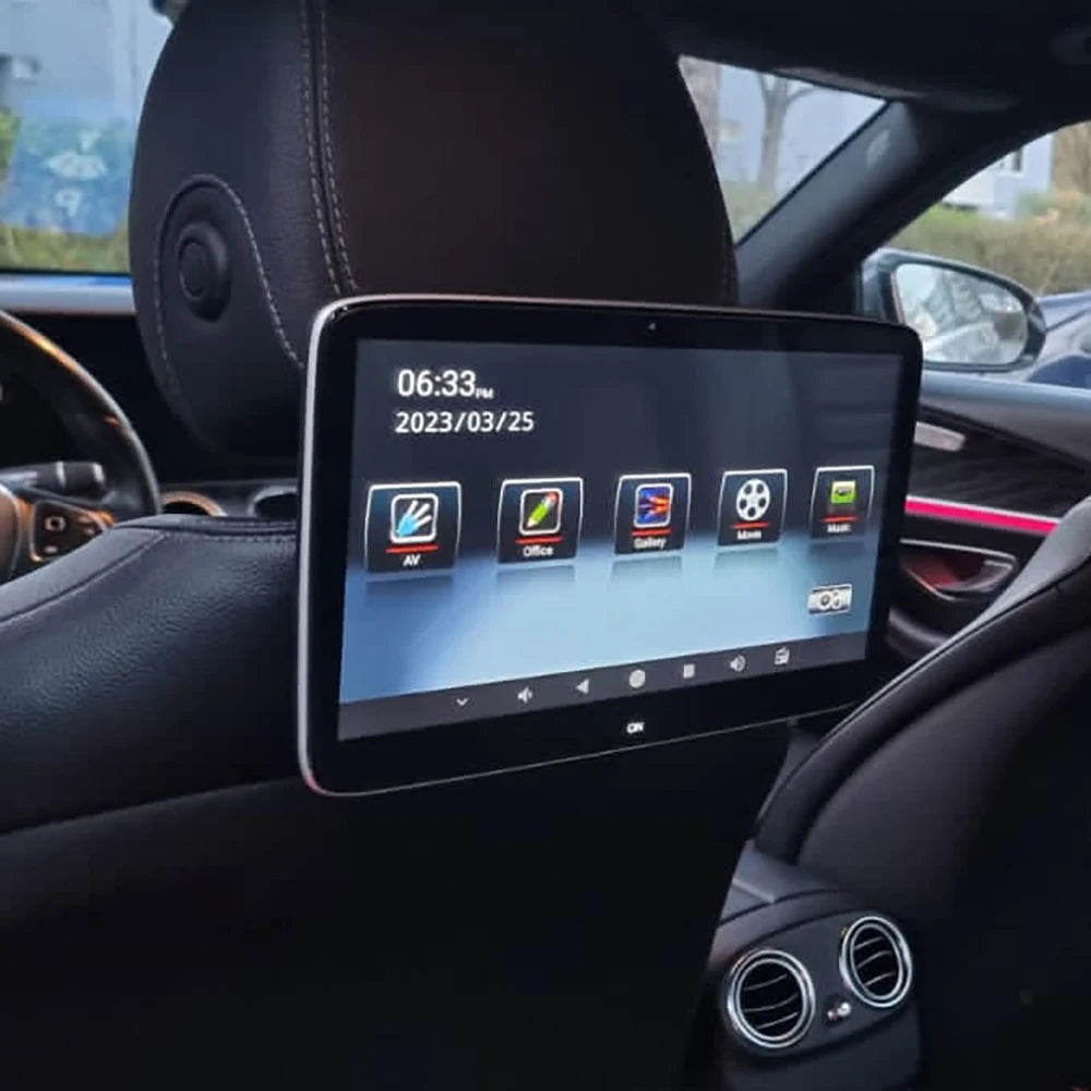 Pantalla de TV para asiento trasero para Mercedes Benz CEGSV Class Monitor de reposacabezas Android con reproductores multimedia de video y entretenimiento para automóvil