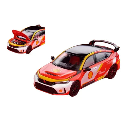 Premium scale model XCARTOYS POPRACE 1/64 Co-branded float series Porsche Martin GTR Alloy model toy, a Christmas gift for boys