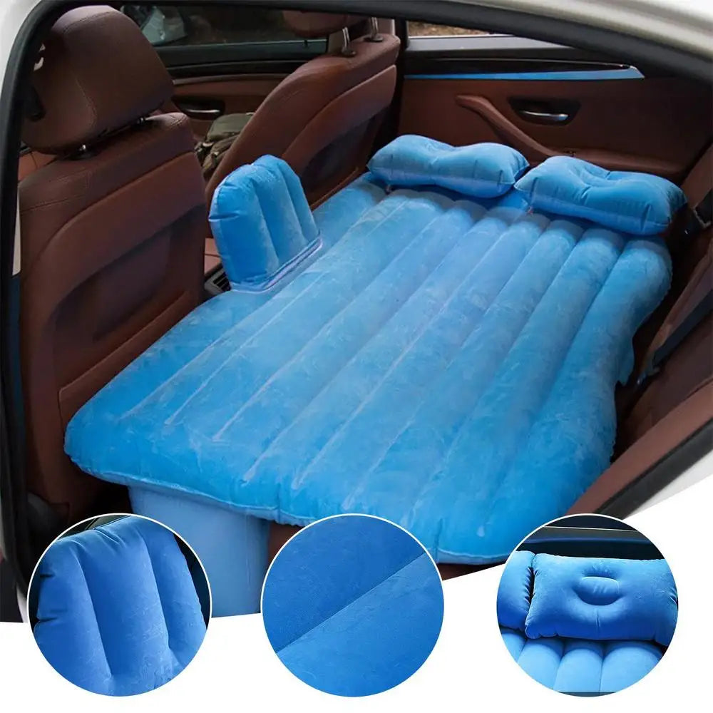 UniversalInflatable Car Mattress Back Seat Travel Bed With Air Mat Rear Seat Sleeping Mat Car Sofa Pillow Instrument  Camping