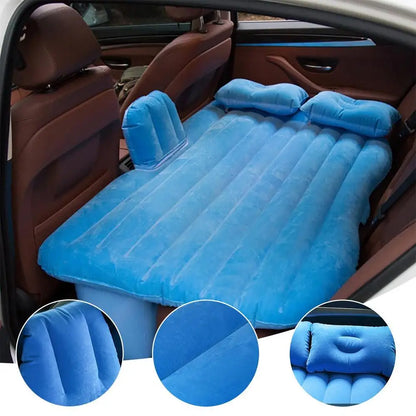 UniversalInflatable Car Mattress Back Seat Travel Bed With Air Mat Rear Seat Sleeping Mat Car Sofa Pillow Instrument  Camping