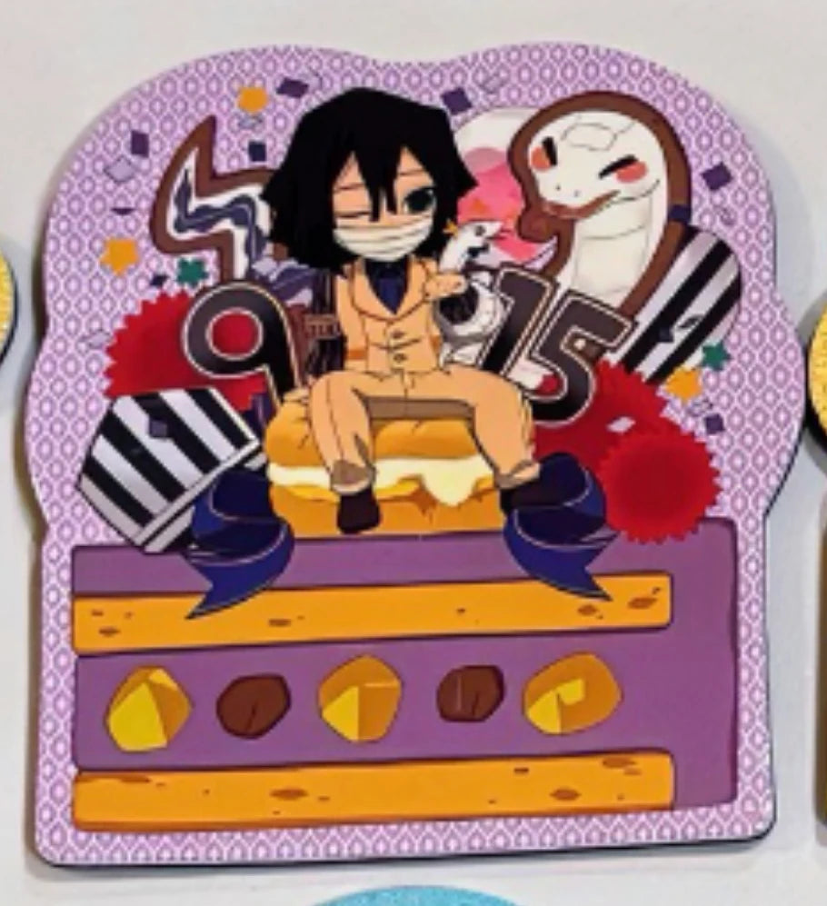 Anime Demon Slayer Kamado Tanjirou Agatsuma Zenitsu Kochou Shinobu Kanroji Mitsuri Rare Collection Card Birthday Gift Toys