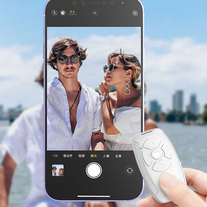 Recharegable Bluetooth Remote Control Button Wireless Controller Selfie Camera Stick Shutter Release For Phones e-book Page Turn
