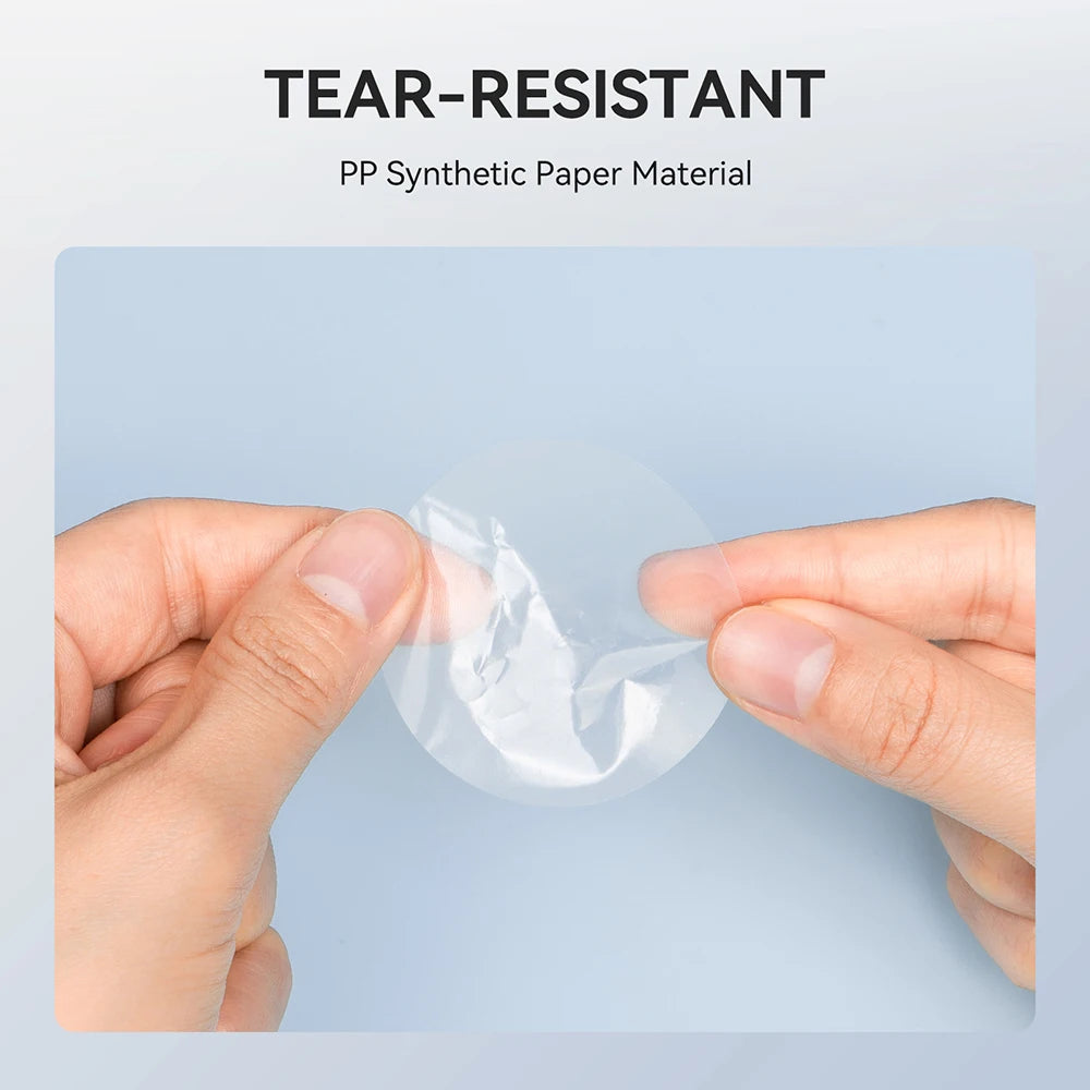 Thermal Transparent Label Sticker for NiiMbot B1/B21/B3S/B31 Printer Anti-Oil Waterproof Tear-Resistant Label Paper