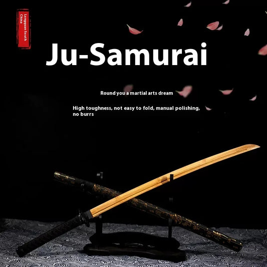 Tai Sword Katana Oriental Draw Sword with Sheath Tang Hengdao Wooden Sword Ancient Style Children's Toy Bamboo Wooden