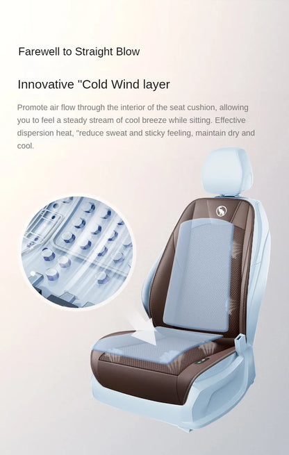 2024 Ventilation 16f/20fans Massage DC12V Car Ventilated Seat Blow Air Cushion Backrest Car Mounted Summer Ventilated Seat Pads