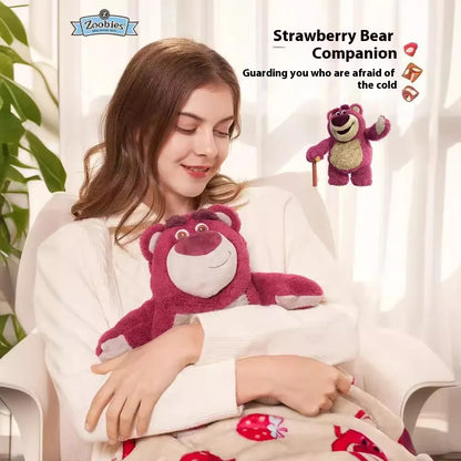 Original Disney Zoobies Hot Water Bag Warm Winter Plush Doll Plushie Lotso Stitch Doll 2-In-1 Useful Gift Toys For Children ﻿