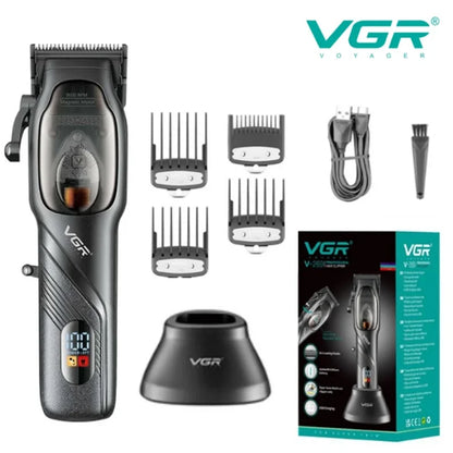 VGR Original Barber Professional Hair Clipper Beard Hair Trimmer For Men Electric Adjustable Haircut Machine Rechargeable V-269