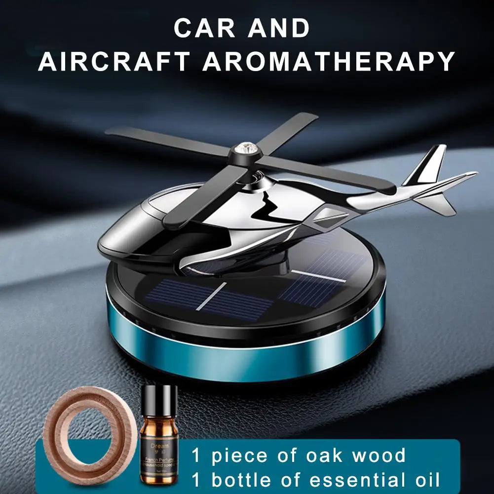 Solar Car Air Freshener Helicopter Propeller Fragrance Decor Flavoring Supplies Accessories Original Perfume Diffuser Inter X0L1