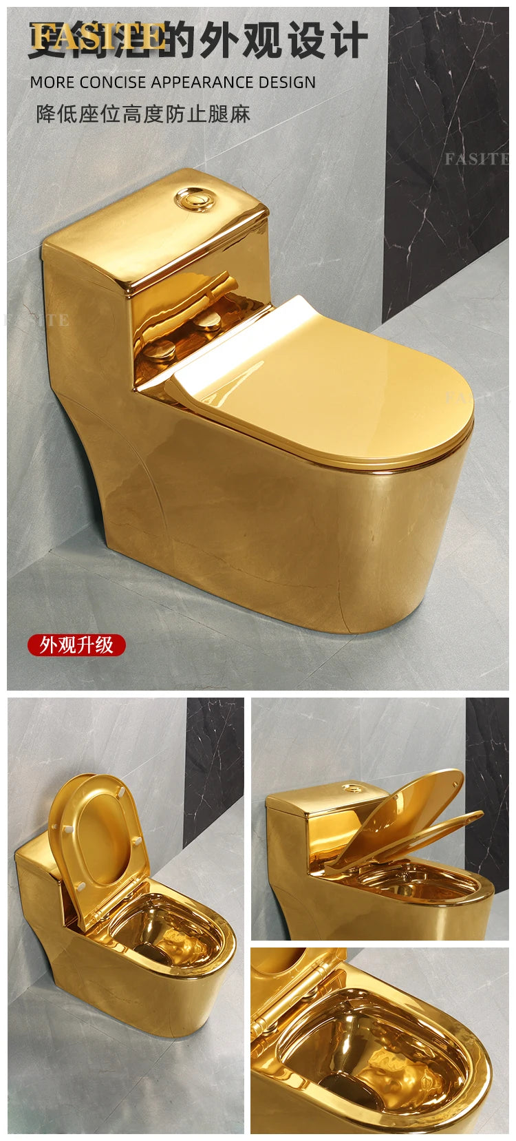 Art Gold Toilet, Water Closet, Odor Proof Toilet, Spray Connected Household Use