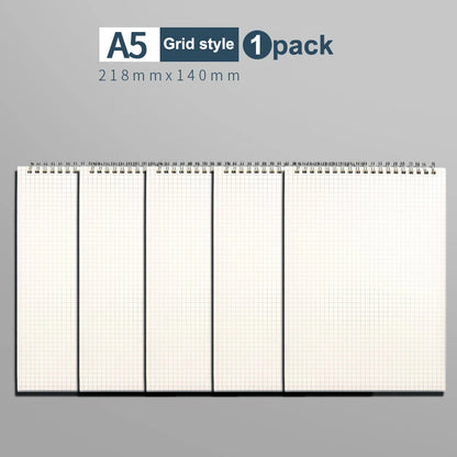 1 agenda planificadora A5, cuaderno en espiral, horarios, plan diario, lista de tareas, bloc de notas grueso, material escolar de oficina, papelería