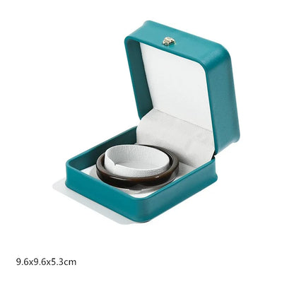 1 boîte à bijoux en cuir pour bague de mariage, pendentif, bracelet, collier, étui de rangement, emballage cadeau, boîte de présentation, vente en gros