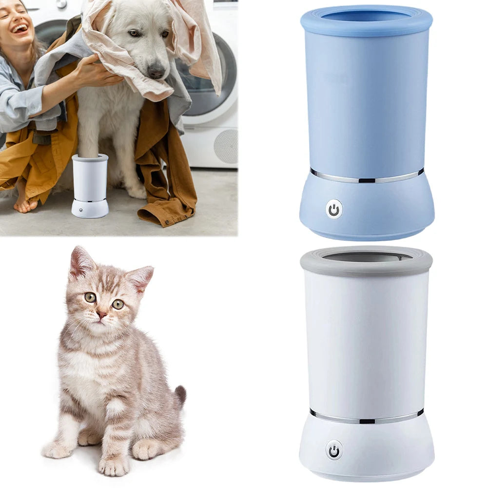 Limpiador automático de patas de perro con cepillo de silicona suave Taza para lavar las patas de las mascotas Limpiador de patas fangosas para perros y gatos