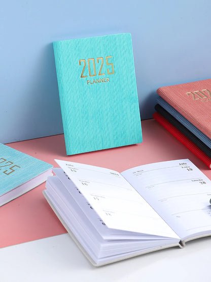 2025 A7 Mini Agenda Book Portable Diary Weekly Planner Notebooks To Do List English Notepad With Calendar School Office Supplies