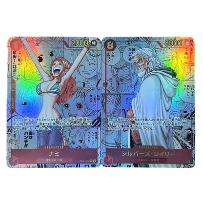 Anime One Piece DIY ACG Silvers Rayleigh Nami Manga Premium Flash Card Games Toys Birthday Gifts Board Games Collectible Cards