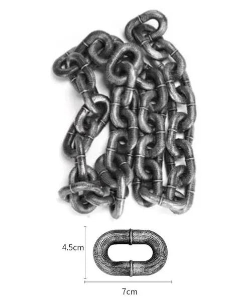 Pet traction rope, hollow plastic simulation iron chain, internet-famous funny and amusing props