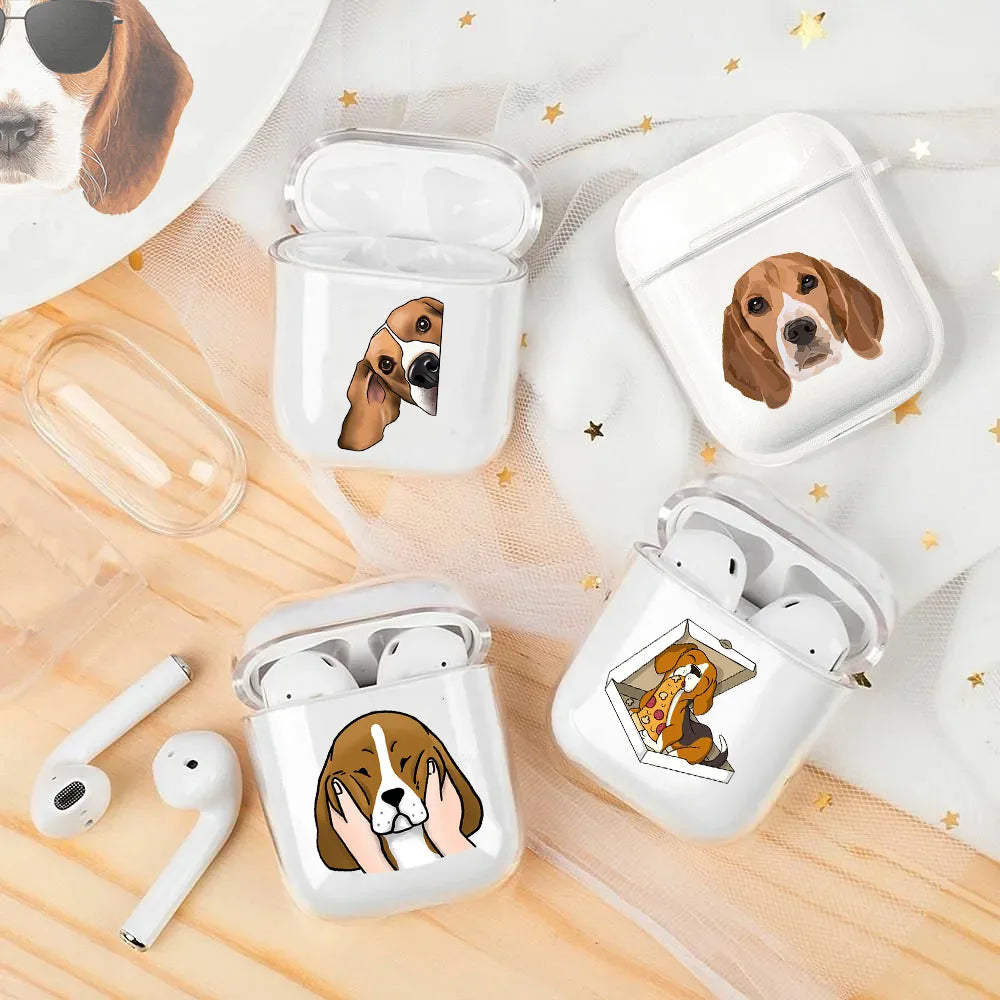 Beagle Cute Dog Airpod Cases 3 for 2 1 Pro Pods Gen Air Pods Pro Cover Funny Lovely Pet Earphone Cartoon Box Coque