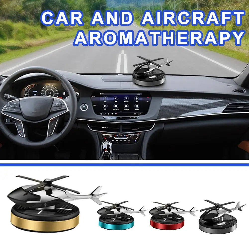 Solar Car Air Freshener Helicopter Propeller Fragrance Decor Flavoring Supplies Accessories Original Perfume Diffuser Inter X0L1