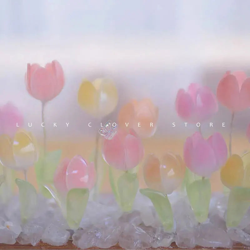 Tulip Nightlight Photo Frame Eternal Flower Home Decor DIY Cute Ornaments Birthday Gift Valentine's Day Surprise Christmas