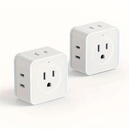 5 Sockets Outlet Power Strip Multi Plug Outlet Extender,Wall Outlet Expander,Small Electrical Outlet Splitter for Home Office,US