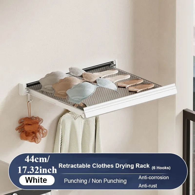 Balcony Drying Racks Foldable Multifunctional Stainless Steel Sock Drying Shelf Window Retractable Drying Clothes And Shoes Rack