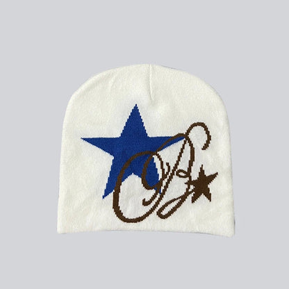 Boy Girls Hip Hop Street Hip Hop Knitting Hat Women Y2k Style Star Beanie Hat Autumn Winter Fashion Gorros Skullies Caps