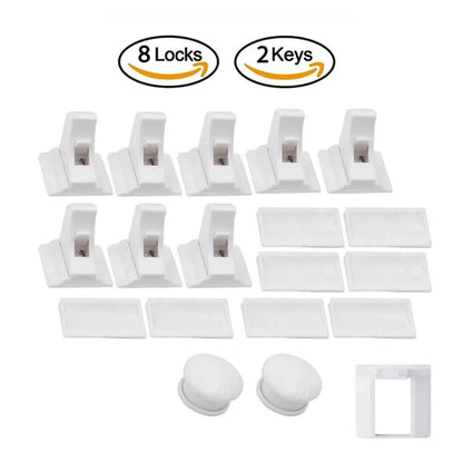 Baby Safety Lock Invisible Lock Kids Security Drawer Latch Cabinet Door Magnetic Child Safety Lock Limiter Children Protection